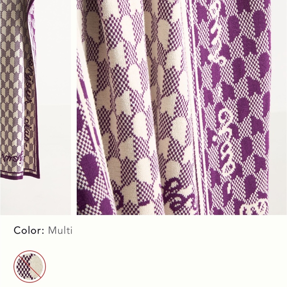 Anthropologie NWT #1 “Sold Out” Violette Cotton Knit Throw - Picture 2 of 15
